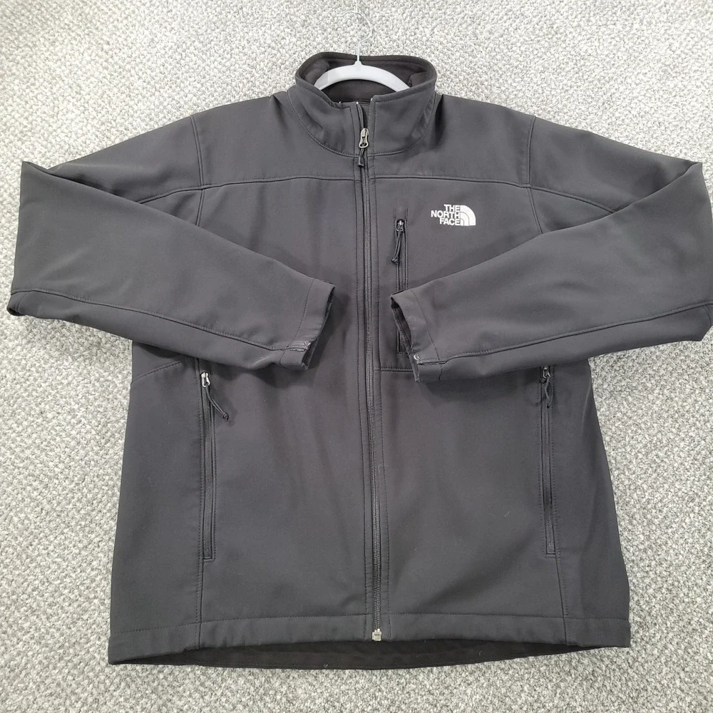 The North Face Apex Bionic Softshell Jacket Mens Medium Black Full Zip Windproof